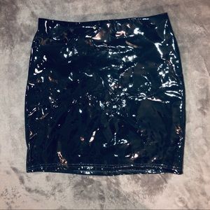 Faux leather skirt
